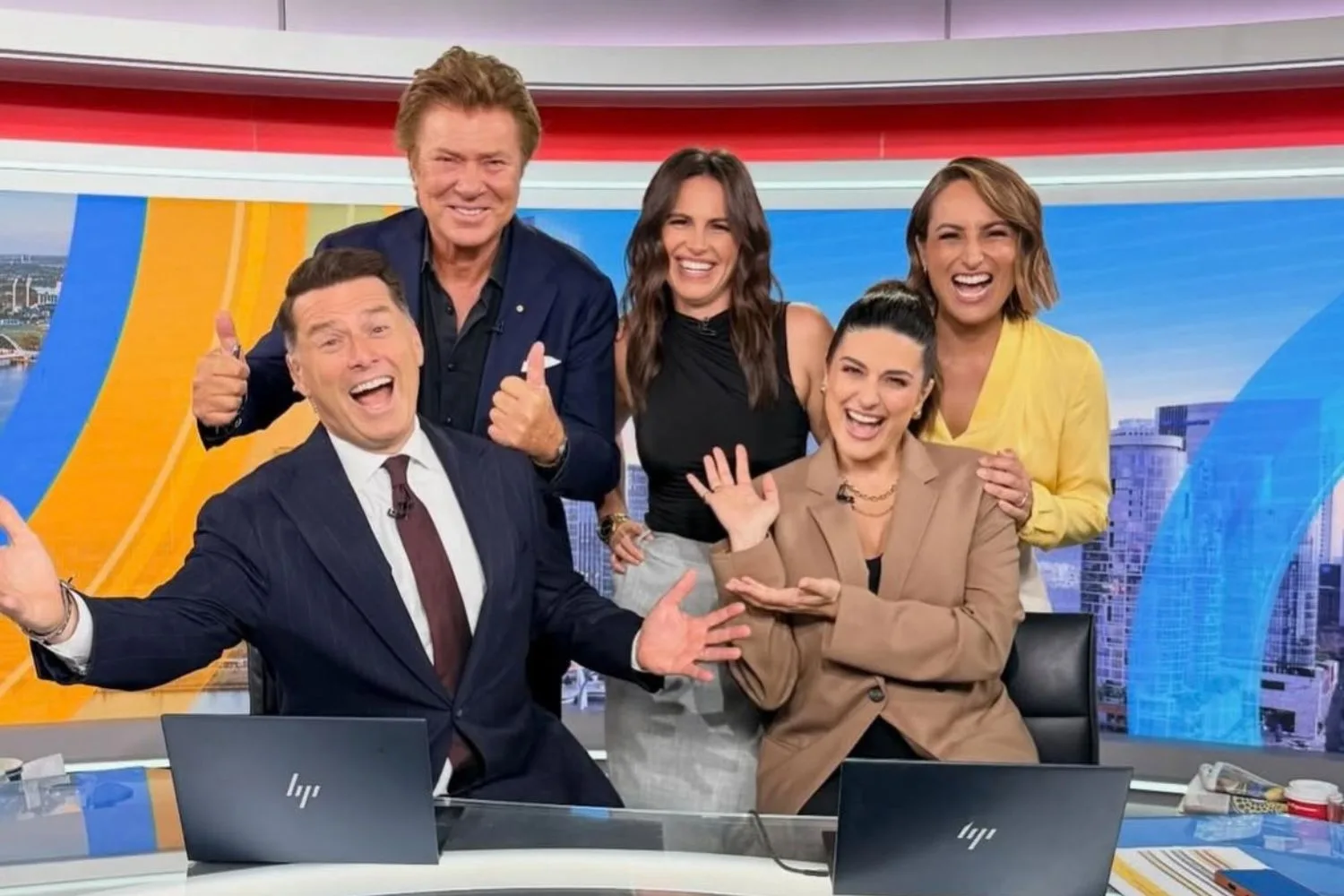 Sarah Abo, Karl Stefanovic on the Today Show