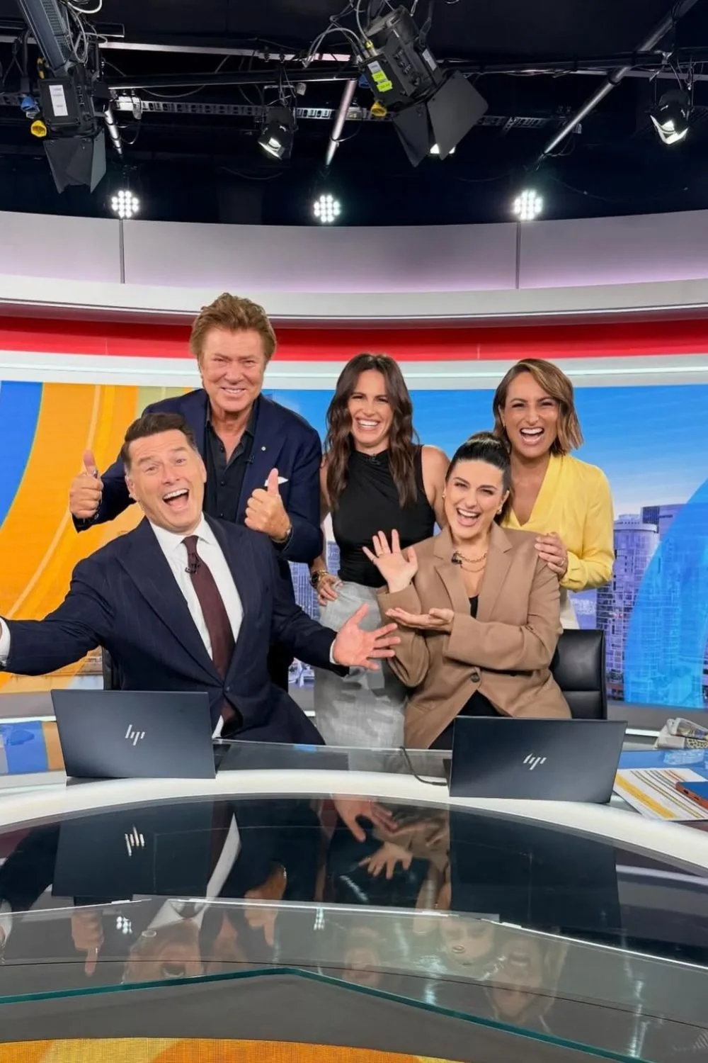 Sarah Abo with the Today Show team