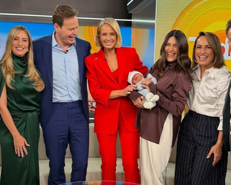 Sarah Abo with the Today Show team