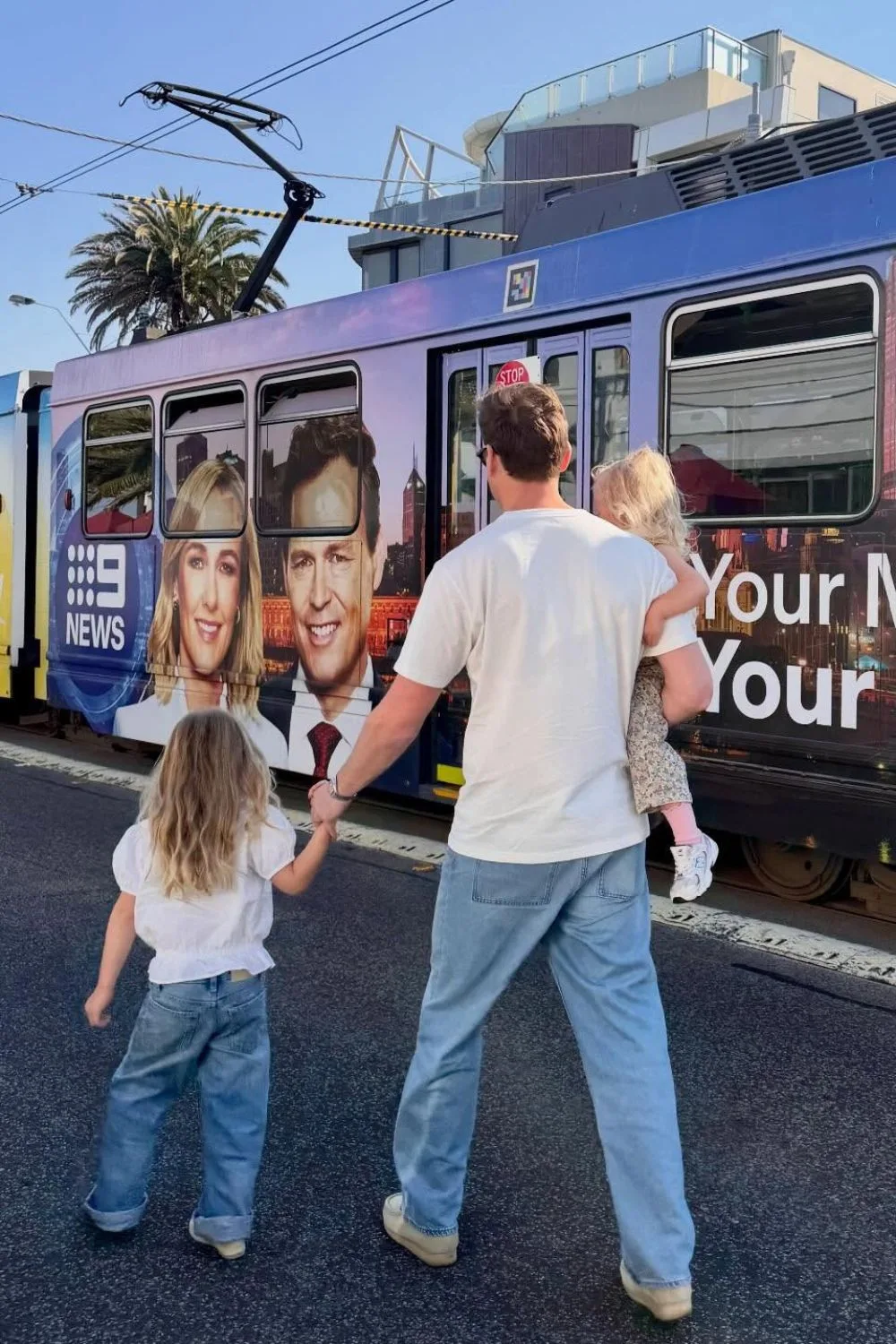 Tom Steinfort and his kids