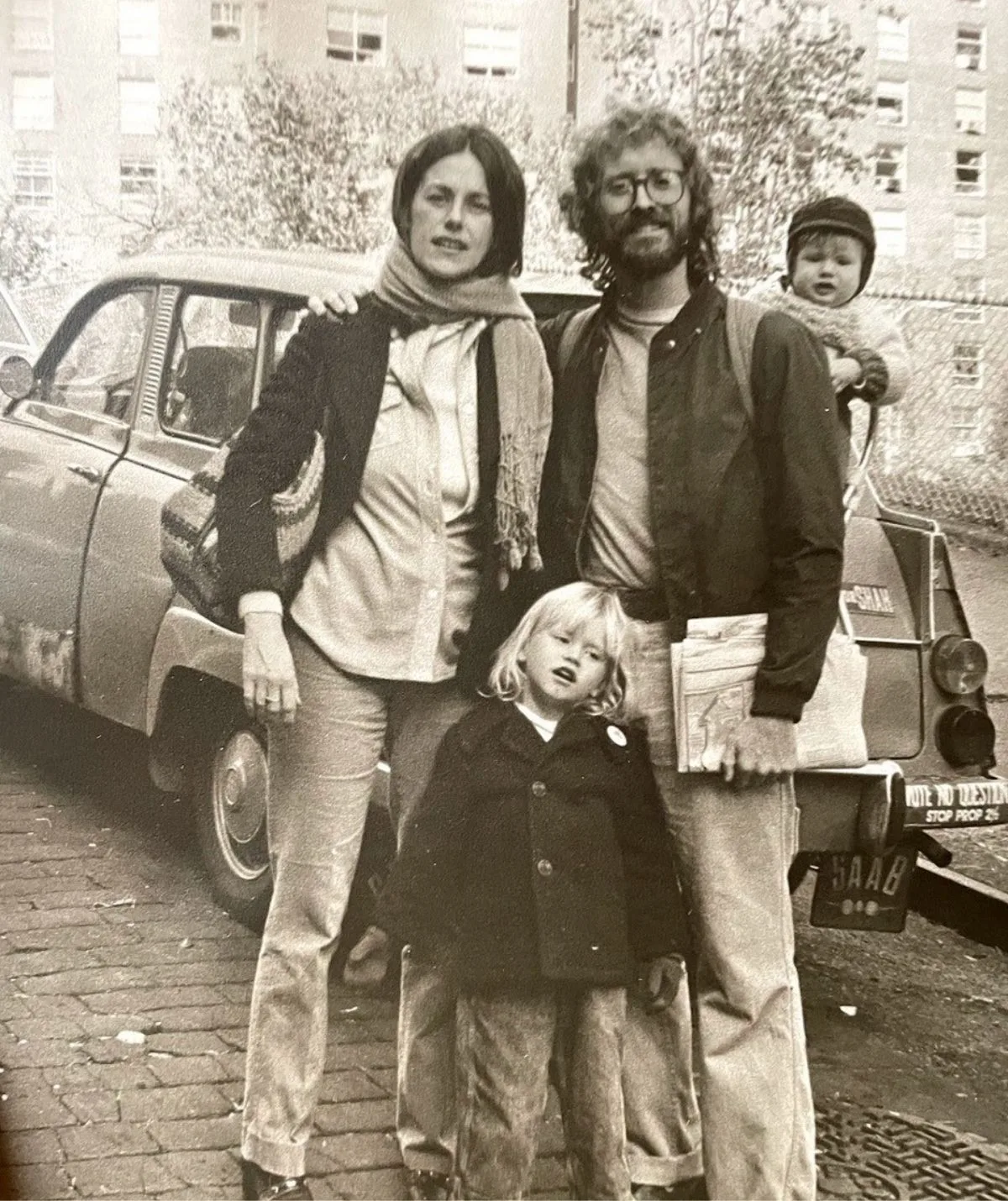 A young Zayd and his parents, Bernardine Dohrn and Bill Ayers