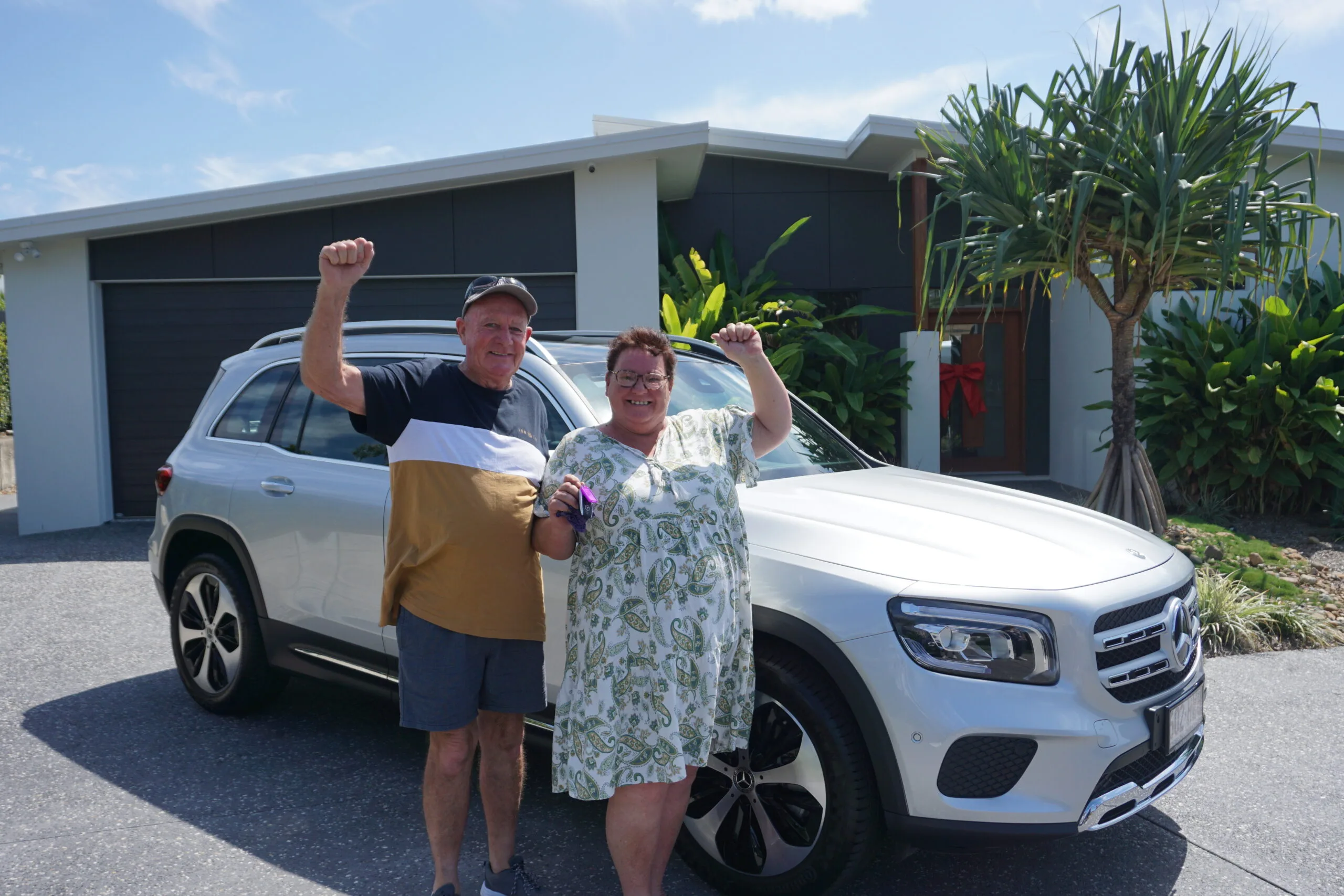 The $2.2 million prize home package, included the five-bedroom house, a brand-new Mercedes Benz car and $10,000 gold bullion.