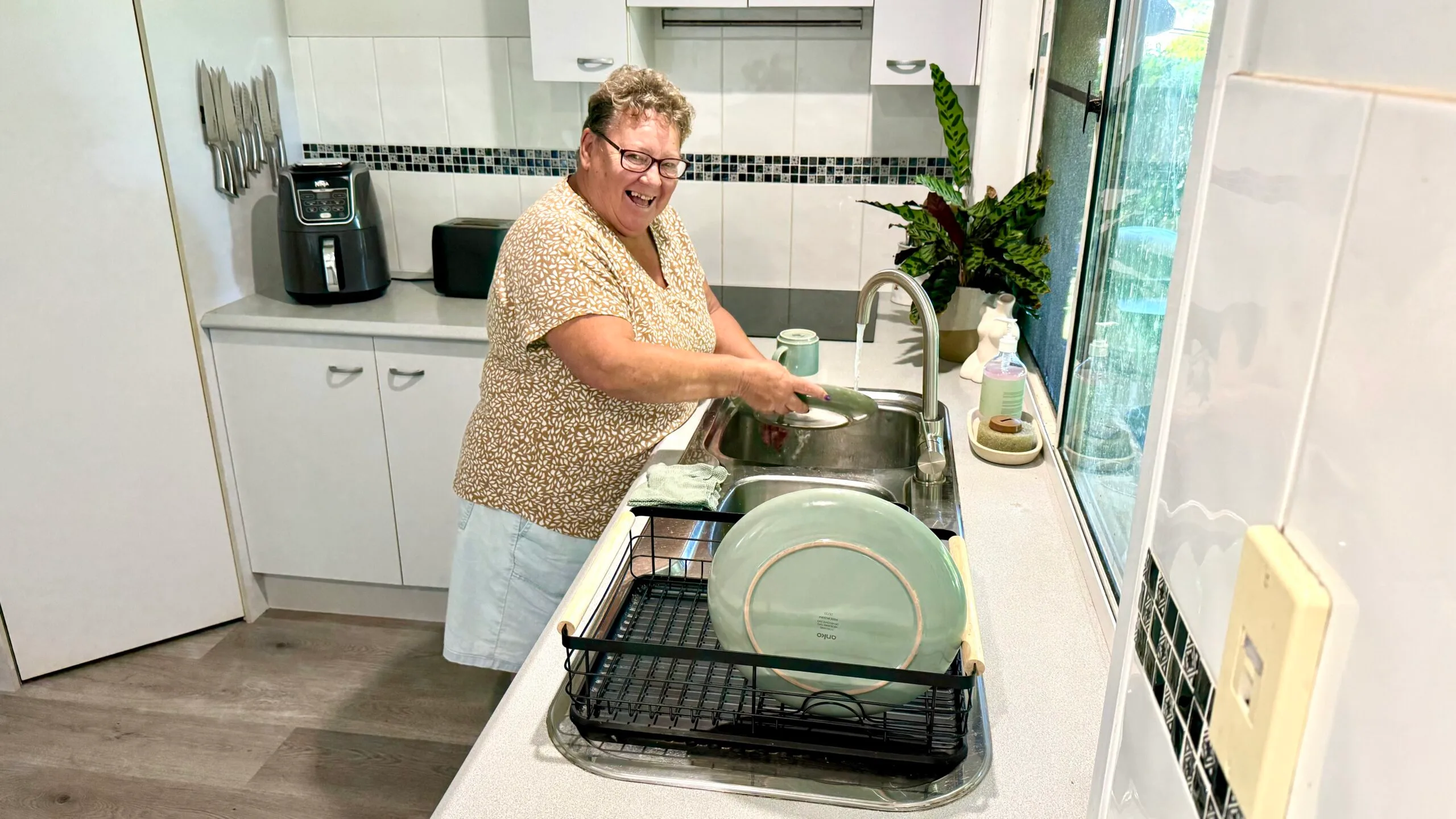 The Endeavour Lotteries home came with a dishwasher, which Gillian didn't have the luxury of in her rental