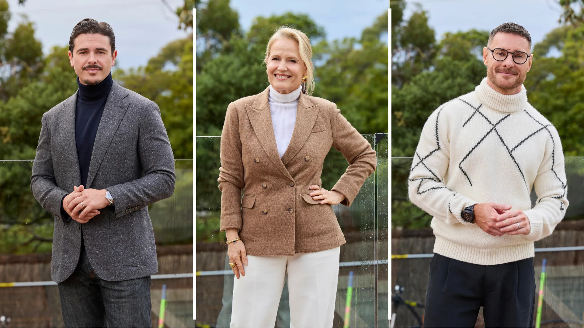 The Block judges Marty Fox, Shaynna Blaze and Darren Palmer.