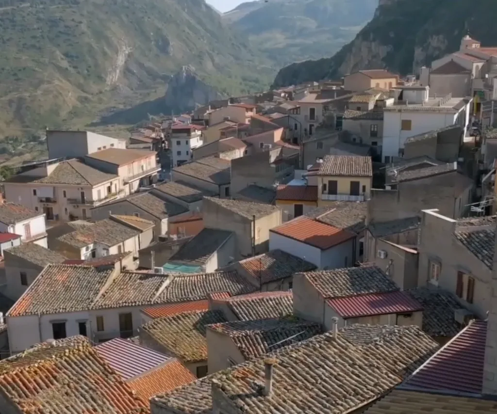 Image of Castronovo town where 1 Euro House is filmed.