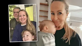 Monica Kranner with husband Peter and baby Lewis