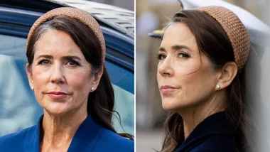 Queen Mary of Denmark looking tense and sad