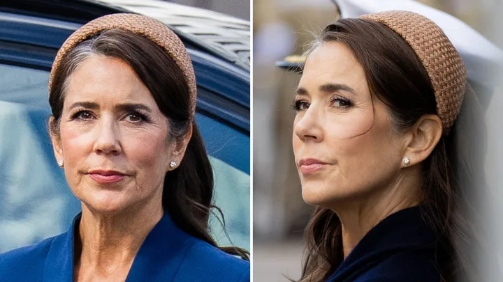 Queen Mary of Denmark looking tense and sad