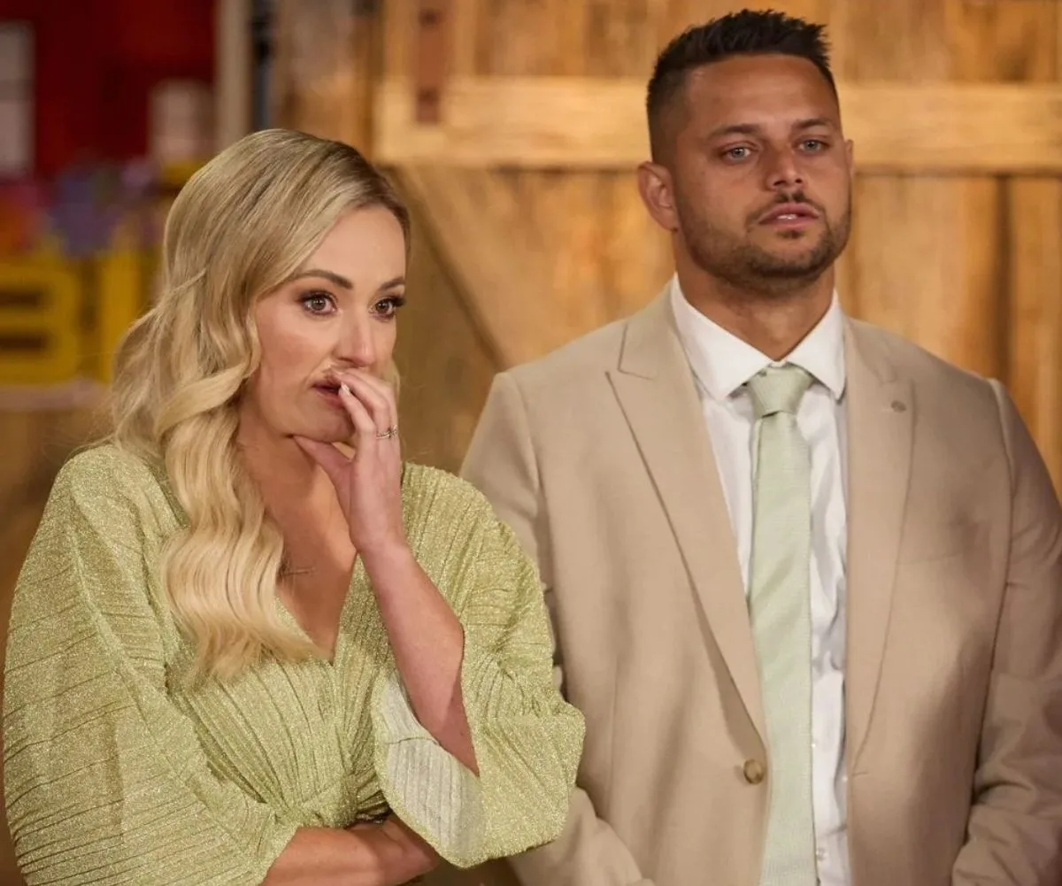 The Block Britt and Taz looking stressed