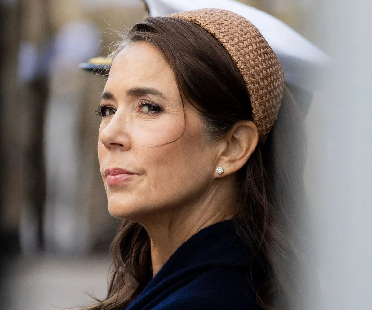 Queen Mary of Denmark looking tense and sad