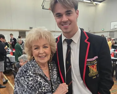 Patti Newton with her grandson Sam and son Matthew