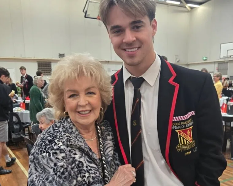 Patti Newton with her grandson Sam and son Matthew