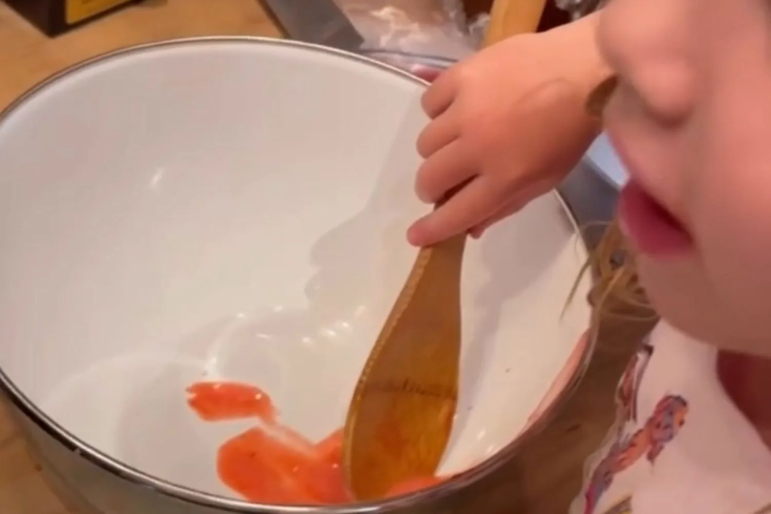 Princess Lilibet stirring jam