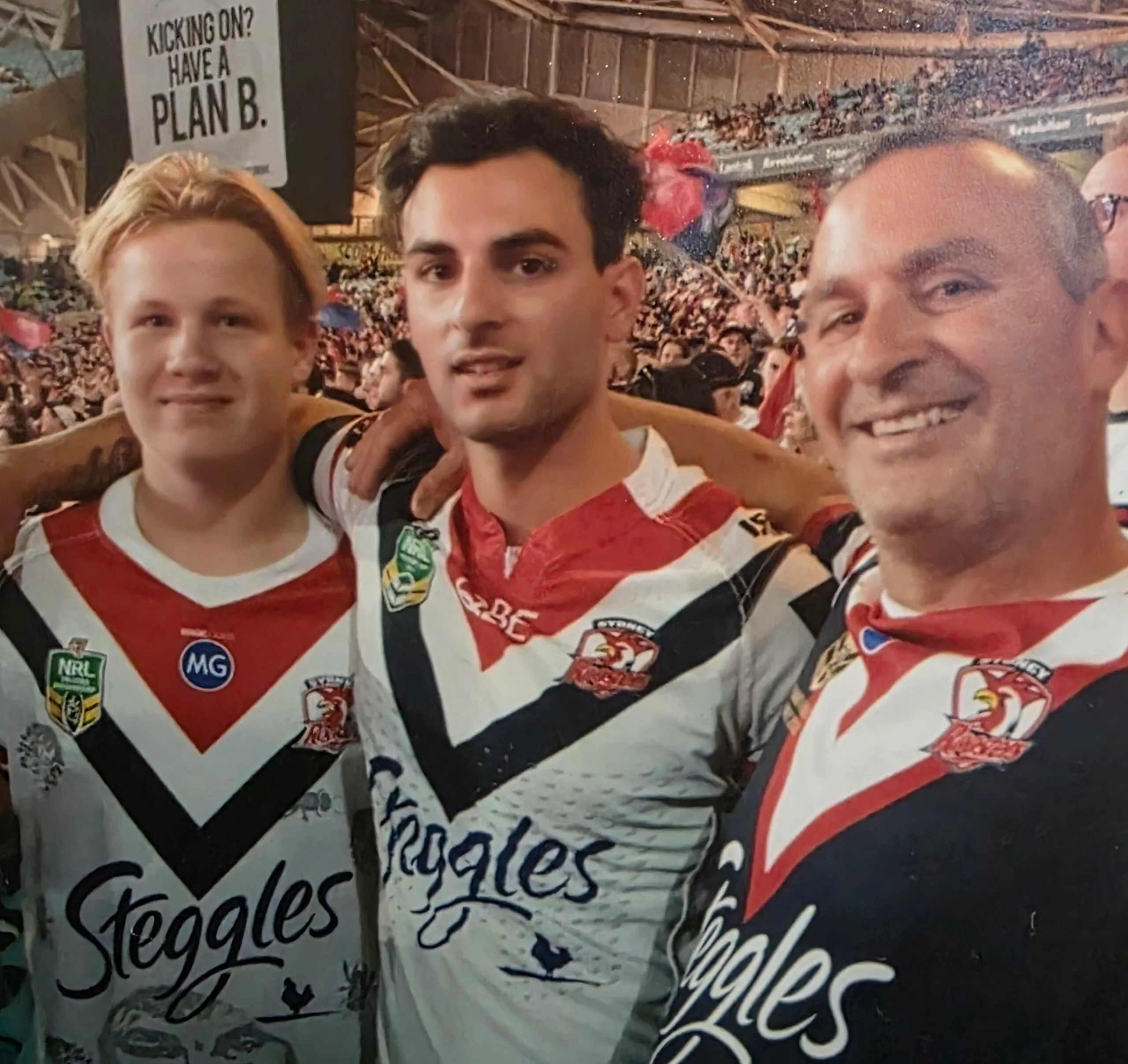 Bailey with his stepdad and brother 