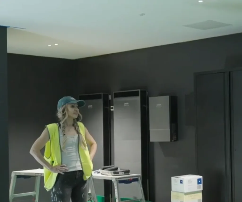 Sev in her garage on The Block.
