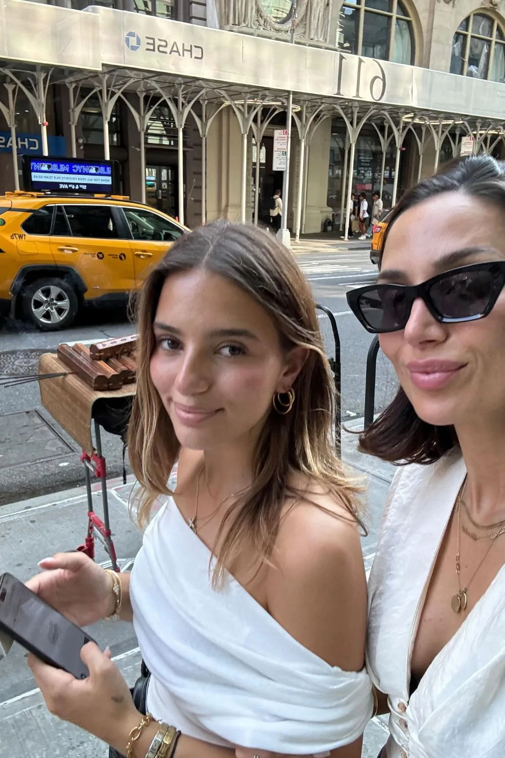 Snezana Wood and daughter Eve in New York