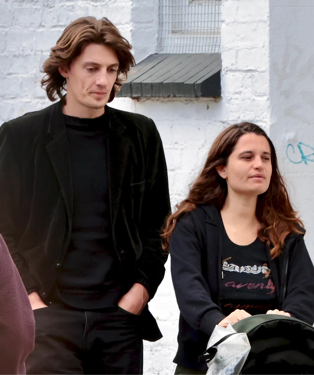 Tigerlily Hutchence in park with her partner Ben Archer 