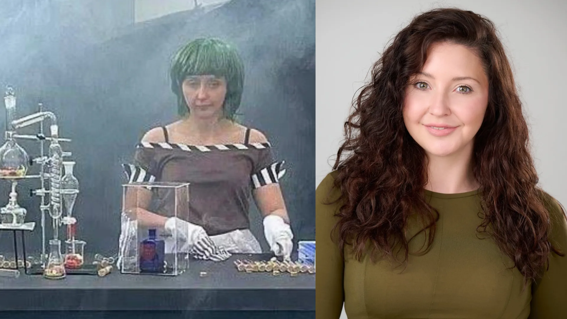 sad oompa loompa kirsty paterson in and out of the green wig!