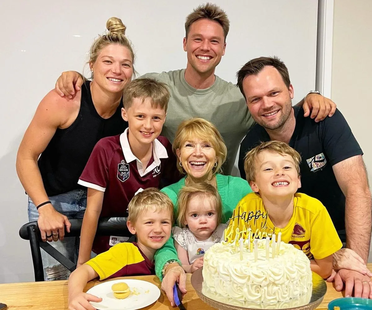 Jacqui and her kids and grandkids including Lincoln Lewis and Mitch Lewis