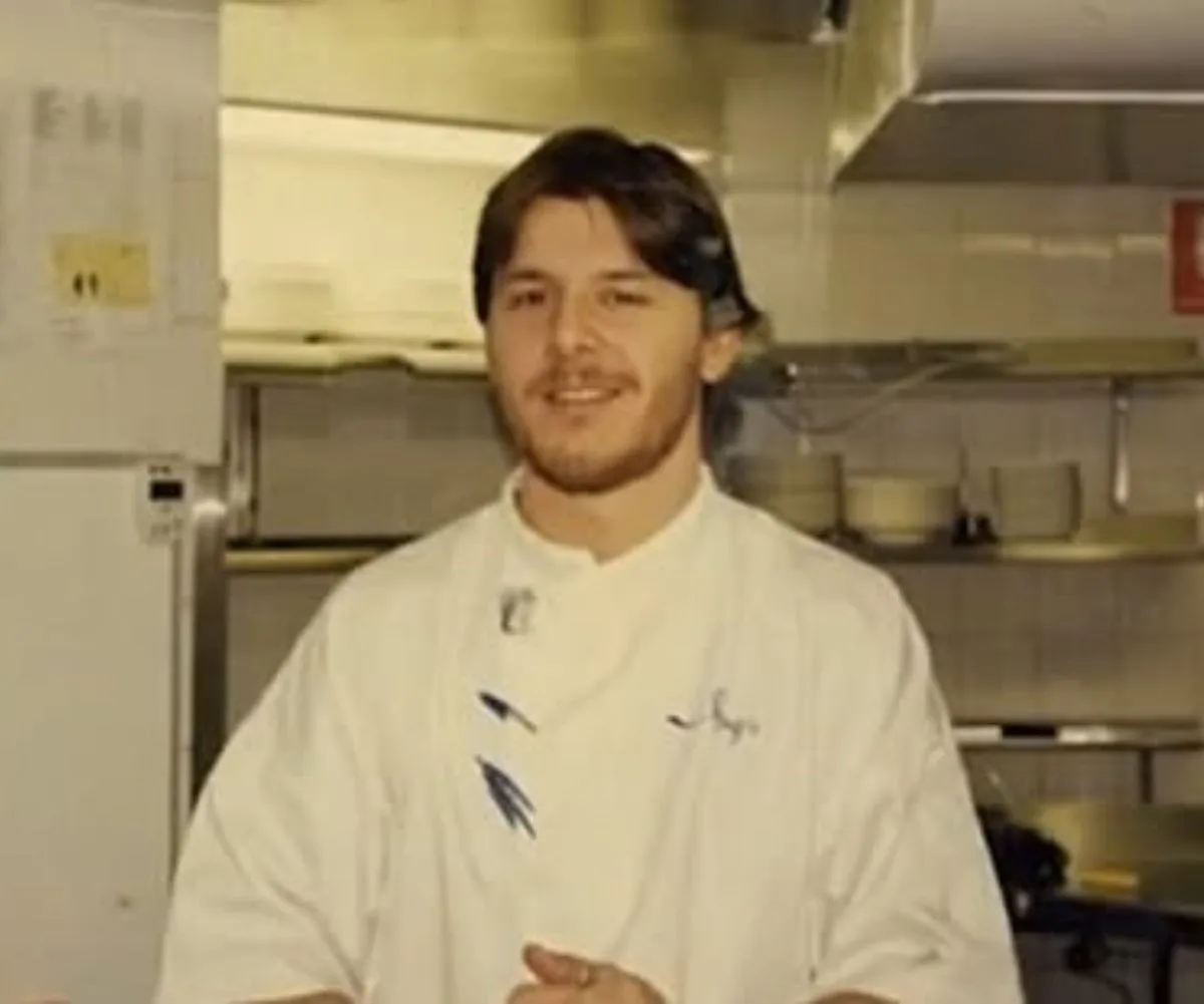 Manu as a young chef