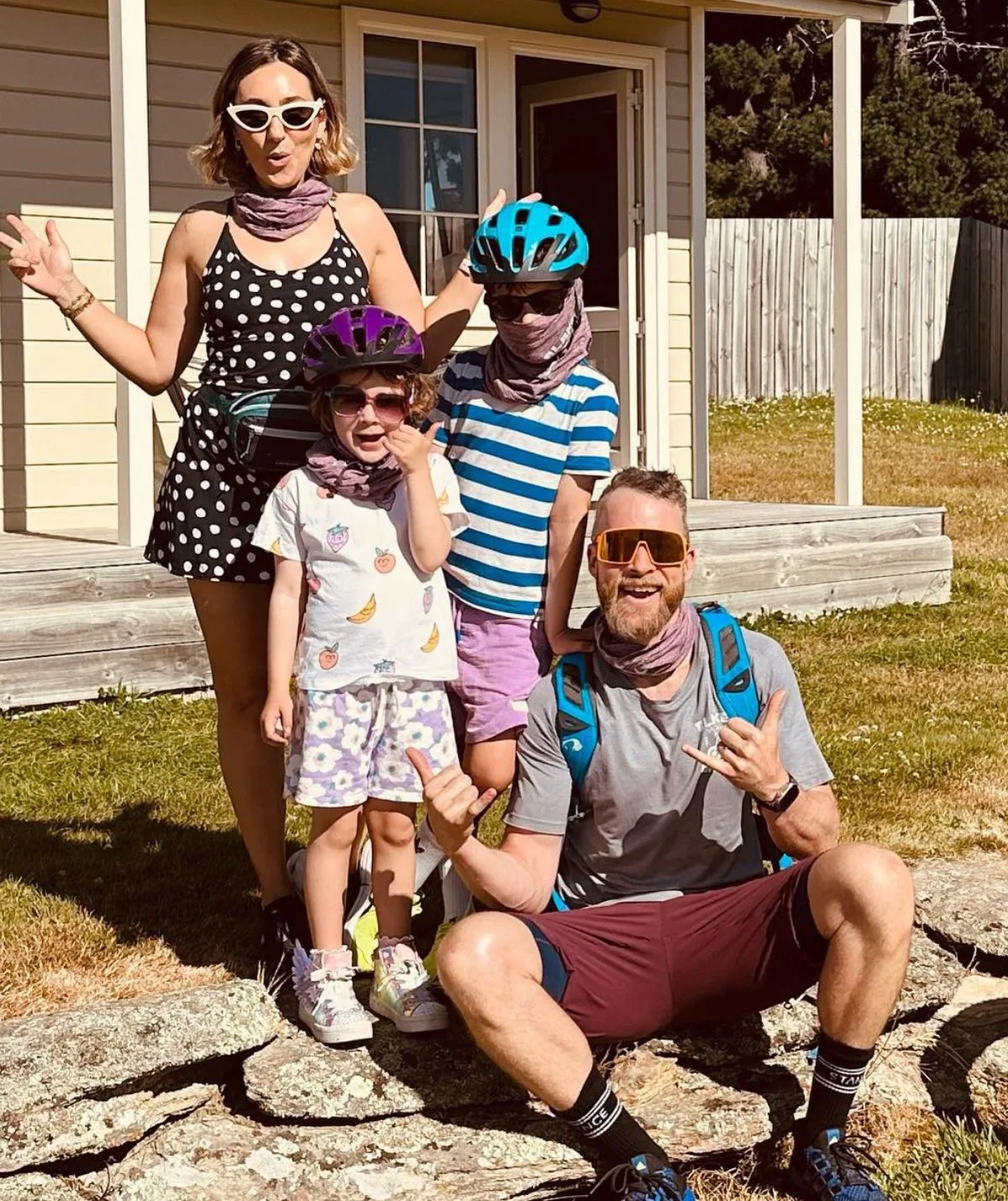 Zoe Foster Blake and her kids Sonny and Rudy and husband Hamish Blake