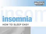 Insomnia article cover with "How to Sleep Easy" text and a blurred background.