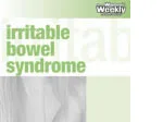 "Magazine cover titled 'Irritable Bowel Syndrome' with a green and white design."