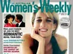 Princess Diana smiling on the cover of The Australian Women's Weekly magazine.