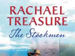 "Book cover of 'The Stockmen' by Rachael Treasure, featuring a smiling man and a large hat against a cloudy sky."