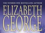 "Book cover of 'With No One As Witness' by Elizabeth George, featuring the author's name in large gold text."