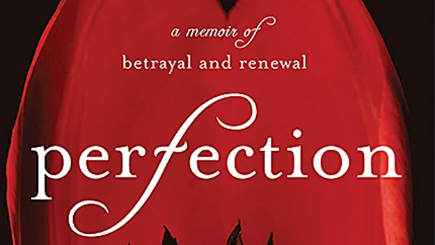 Cover of "Perfection: A Memoir of Betrayal and Renewal" by Julie Metz, featuring a red and black abstract design.