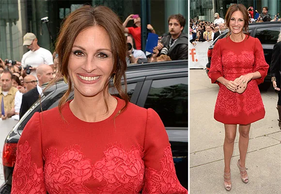 julia roberts red sequin dress Julia Roberts' Best Style Moments