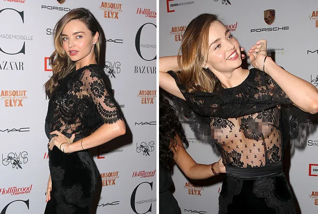Miranda Kerr wardrobe malfunction