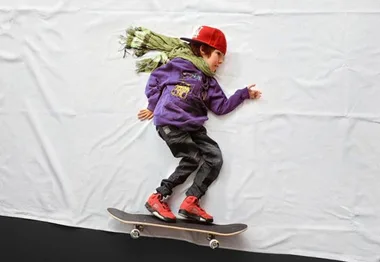 Luka is photographed "skateboarding" despite his body getting weaker by the day. 
