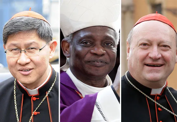 Cardinals Tagle, Turkson and Ravasi.