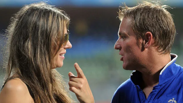 Shane Warne gets crass about Liz Hurley