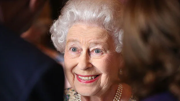 He's enormous! The Queen meets her great-grandson