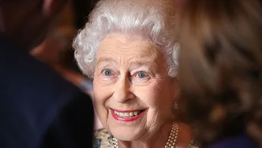 He's enormous! The Queen meets her great-grandson