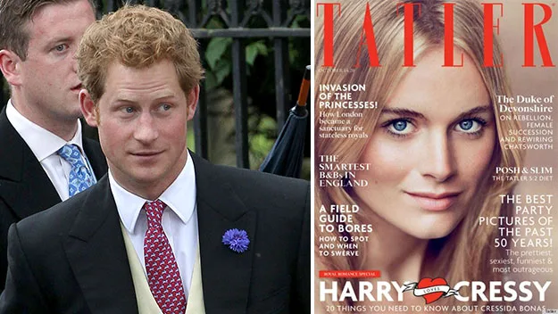 Harry loves Cressy: Prince's girl lands society magazine cover