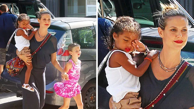 Heidi Klum with daughters Lou and Leni