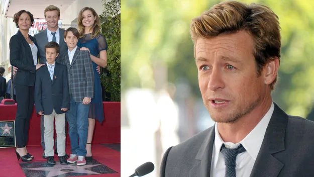 Simon Baker and his family.