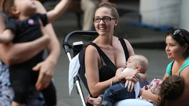 Still think breastfeeding is disgusting? Mums stage nurse-in at cafe