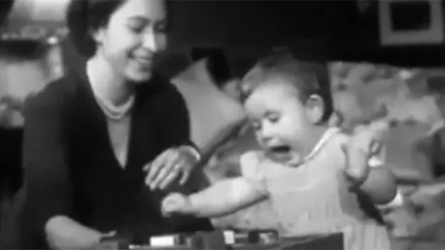 Baby Prince Charles adorable in home video