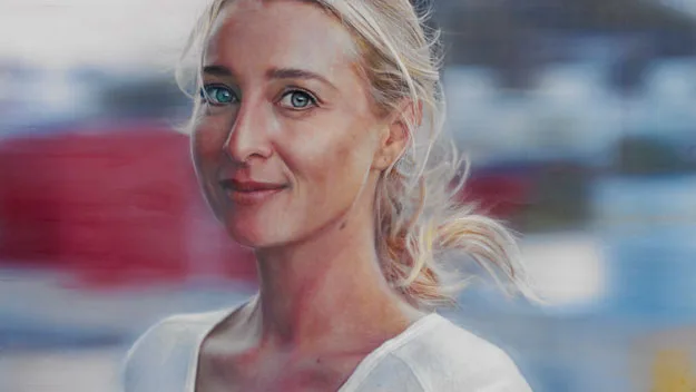 Vincent Fantauzzo's portrait of Asher Keddie.