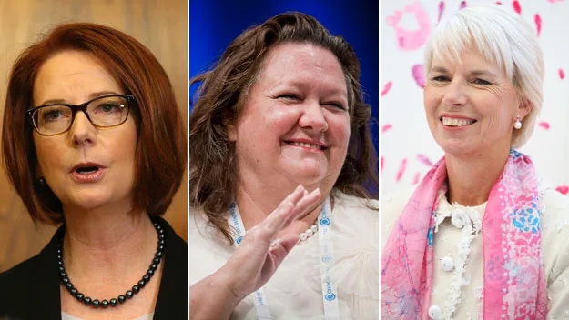 Julia Gillard, Gina Rinehart and Gail Kelly