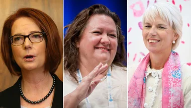 Julia Gillard, Gina Rinehart and Gail Kelly 