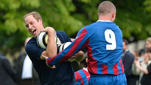 Prince William hosts Buckingham Palace's first ever soccer game