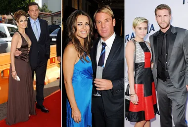 Jennifer Lopez and Ben Affleck, Liz Hurley and Shane Warne, Miley Cyrus and Liam Hemsworth