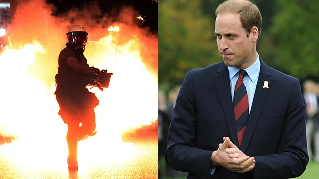 Prince William gets petrol-bombed