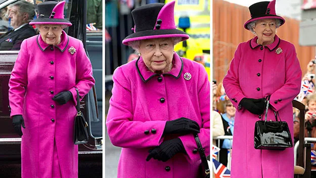 Pretty in pink: Thrifty Queen recycles outfit